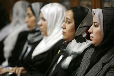 Female judges sworn in Cairo, 2007 (Photo credit: REUTERS/Tara Todras-Whitehill)