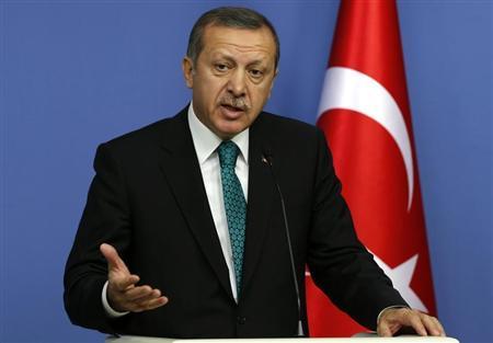 Turkey's Prime Minister Tayyip Erdogan addresses the media in Ankara November 13, 2013. Credit: Reuters/Umit Bektas