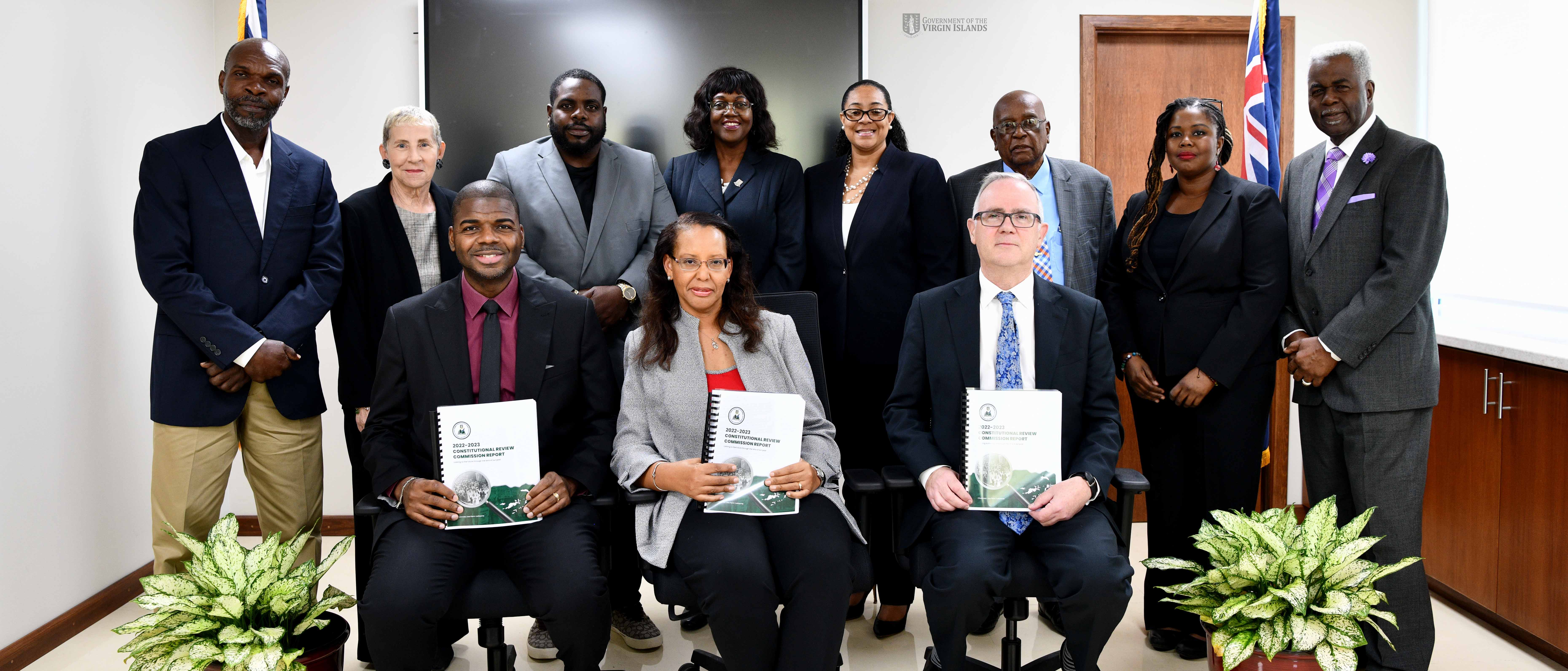 British Islands Constitutional Review Commission presents final report to the Governor and Premier (photo credit: BVI CRC)