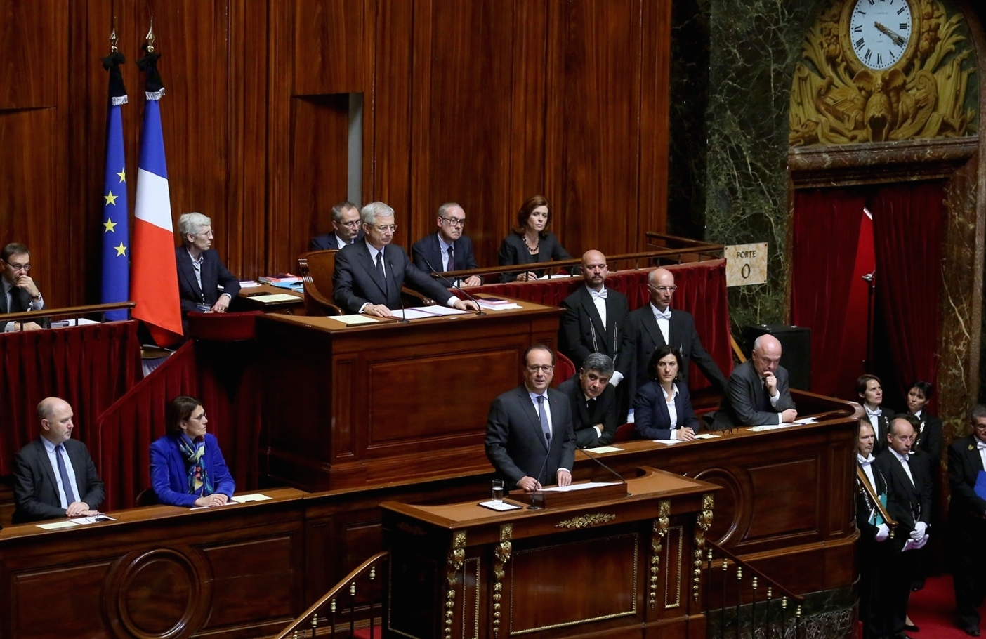 Hollande announced the modification of the constitution in an address to parliament (photo credit: French Presidency)
