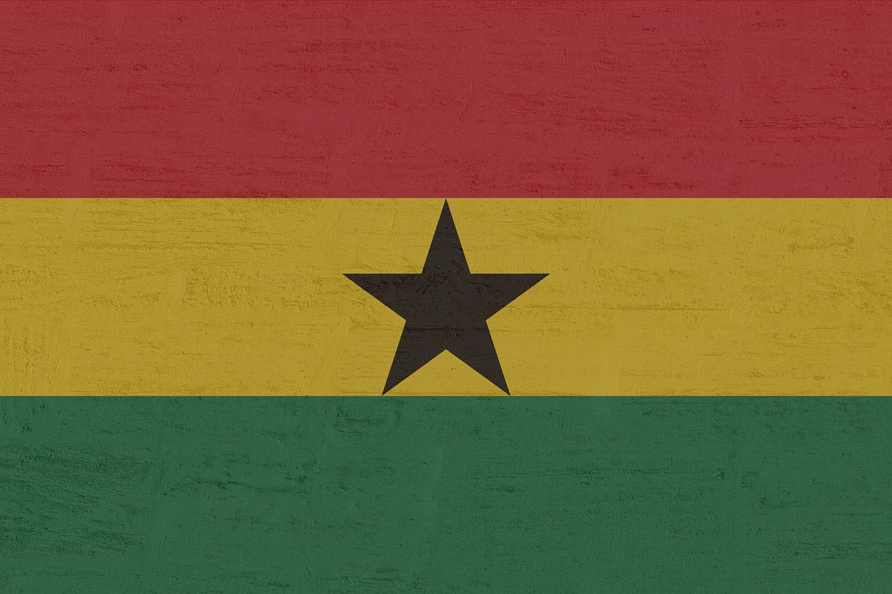 Flag of Ghana (photo credit: Kaufdex via pixabay)