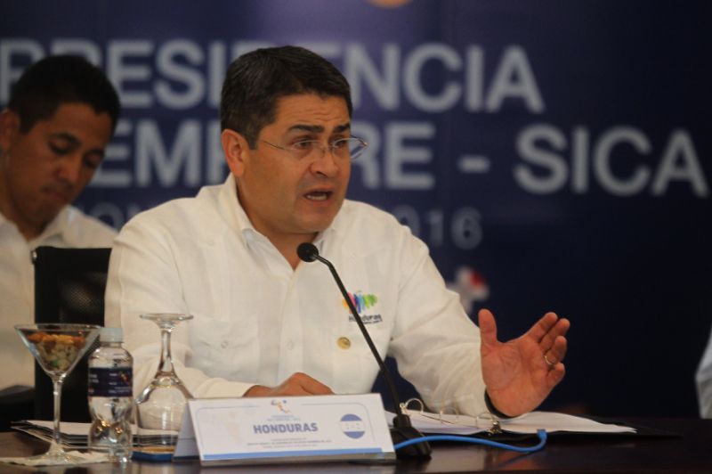 President of Honduras Juan Orlando Hernandez (photo credit: AFP Photo/STR)
