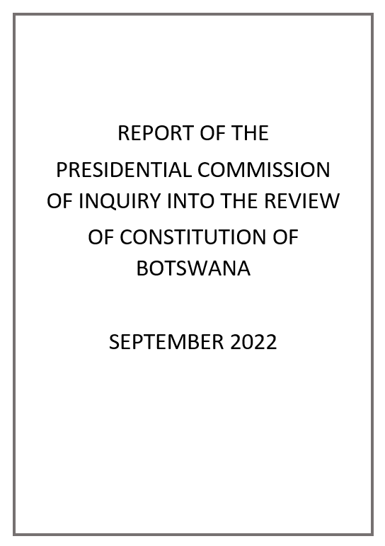Botswana: Final Report of the Presidential Commission of Inquiry 2022