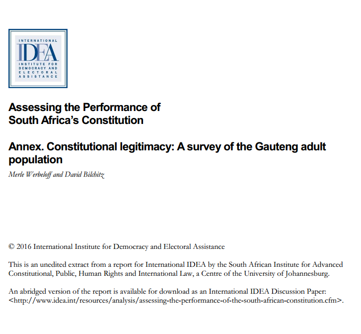 Assessing the Performance of the South African Constitution Assessing the Performance of the South African Constitution