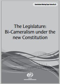 The Legislature: Bi-Cameralism under the new Constitution