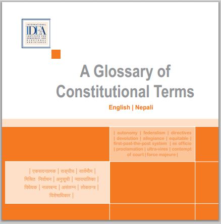 A Glossary of Constitutional Terms: English-Nepali, International IDEA - 2007