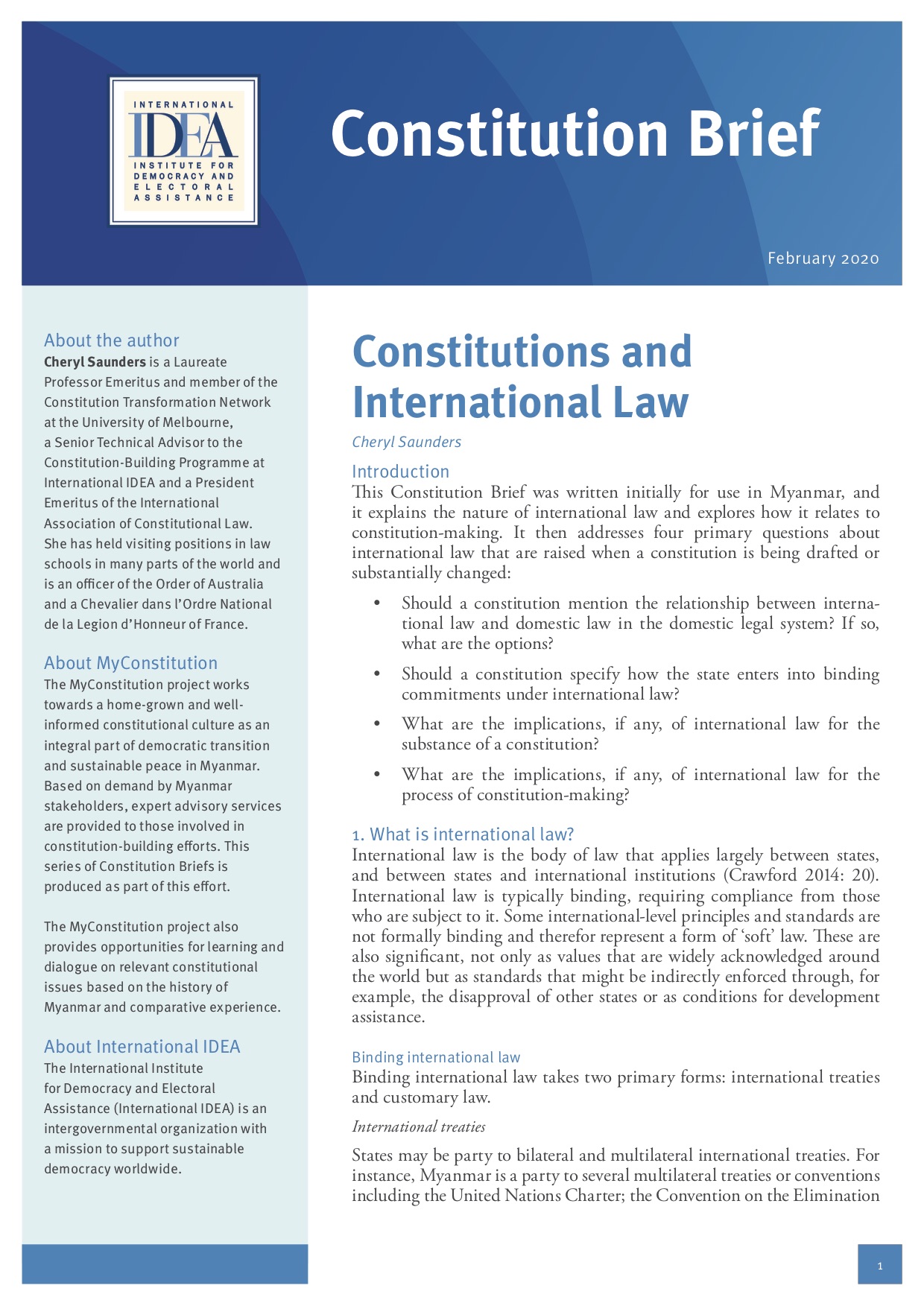 Constitutions and International Law