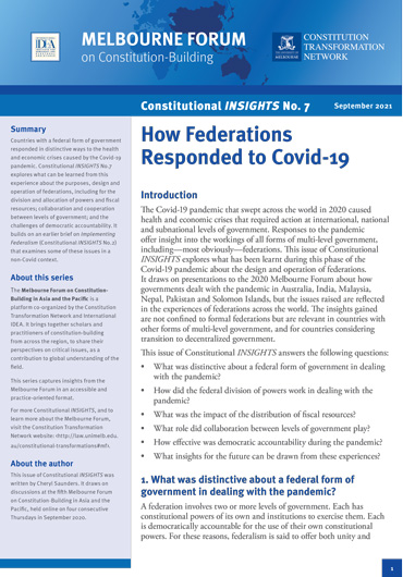 How Federations Responded to Covid-19