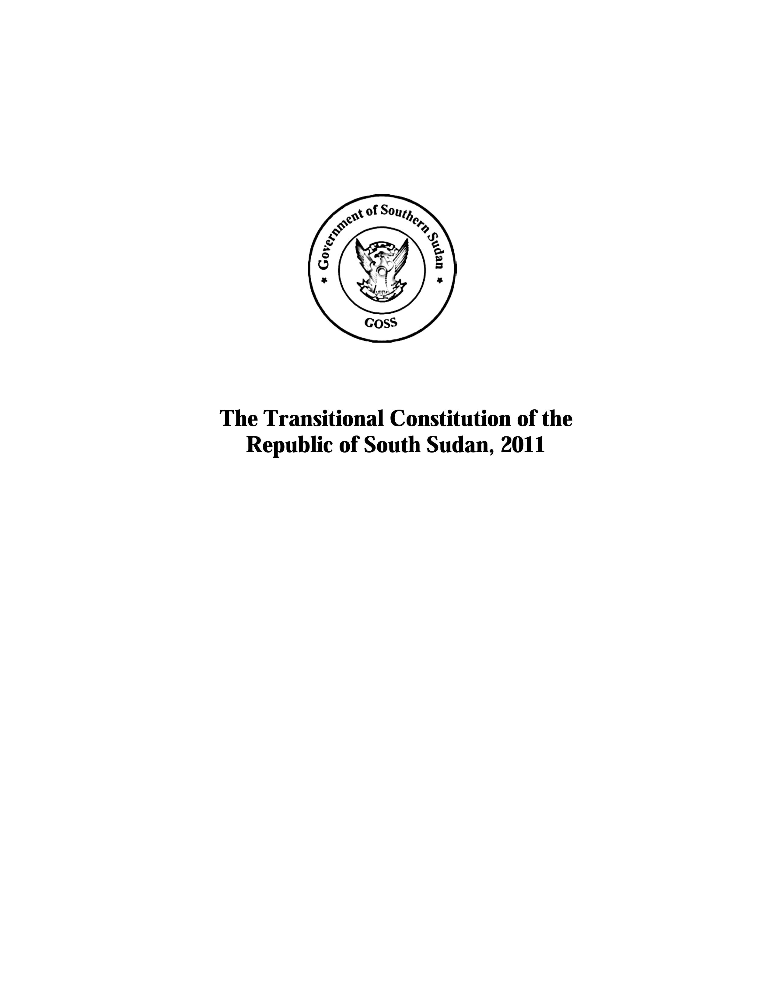 Interim Constitution - South Sudan (2011-present) 