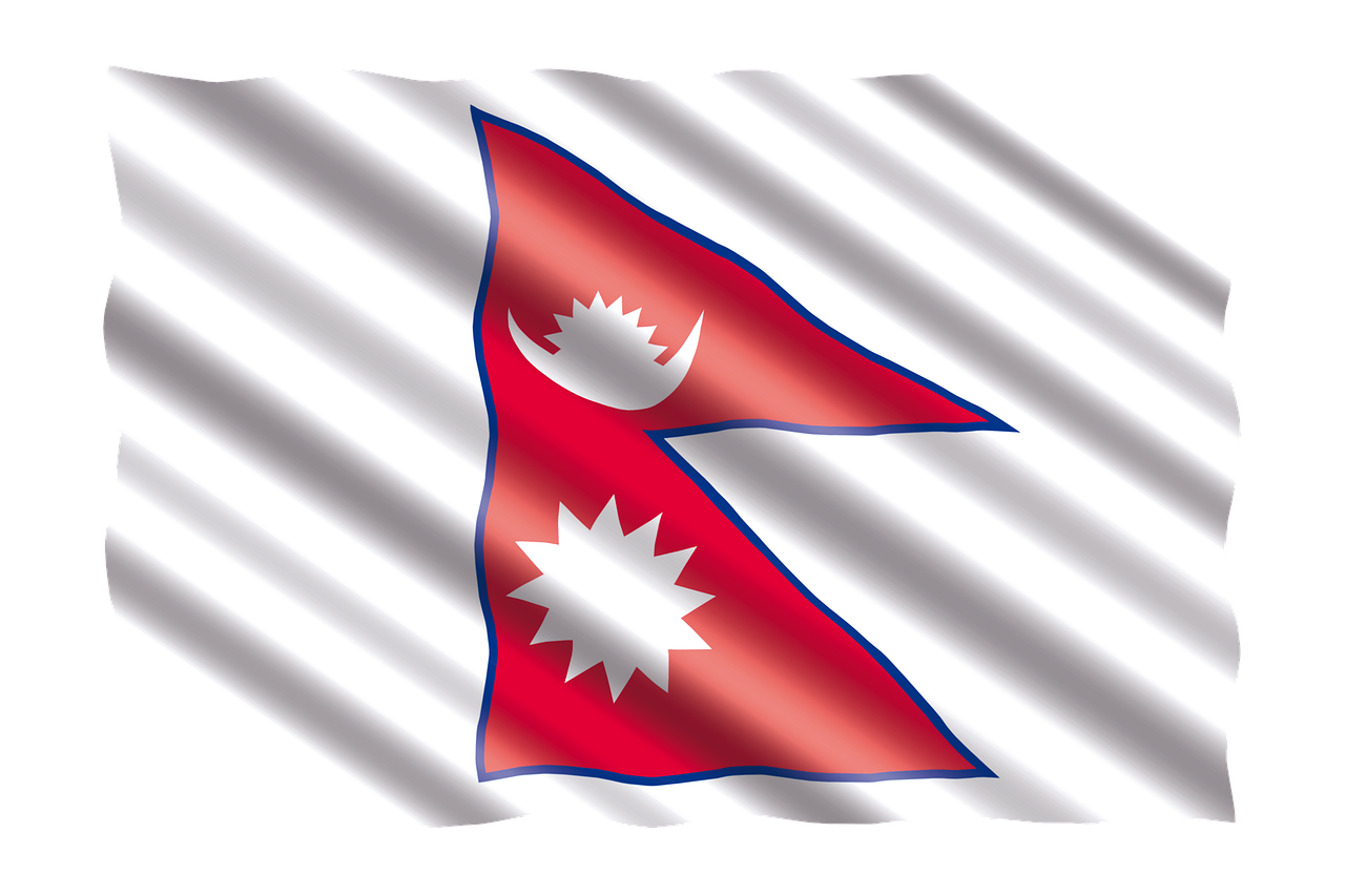 Flag of Nepal (photo credit: jorono via pixabay)