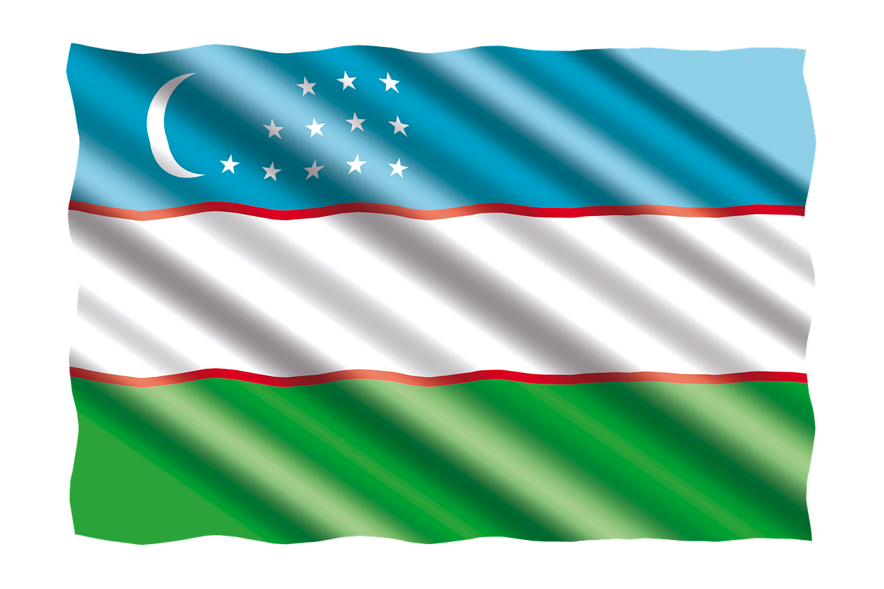 Flag of Uzbekistan (photo credit: jorono via pixabay)