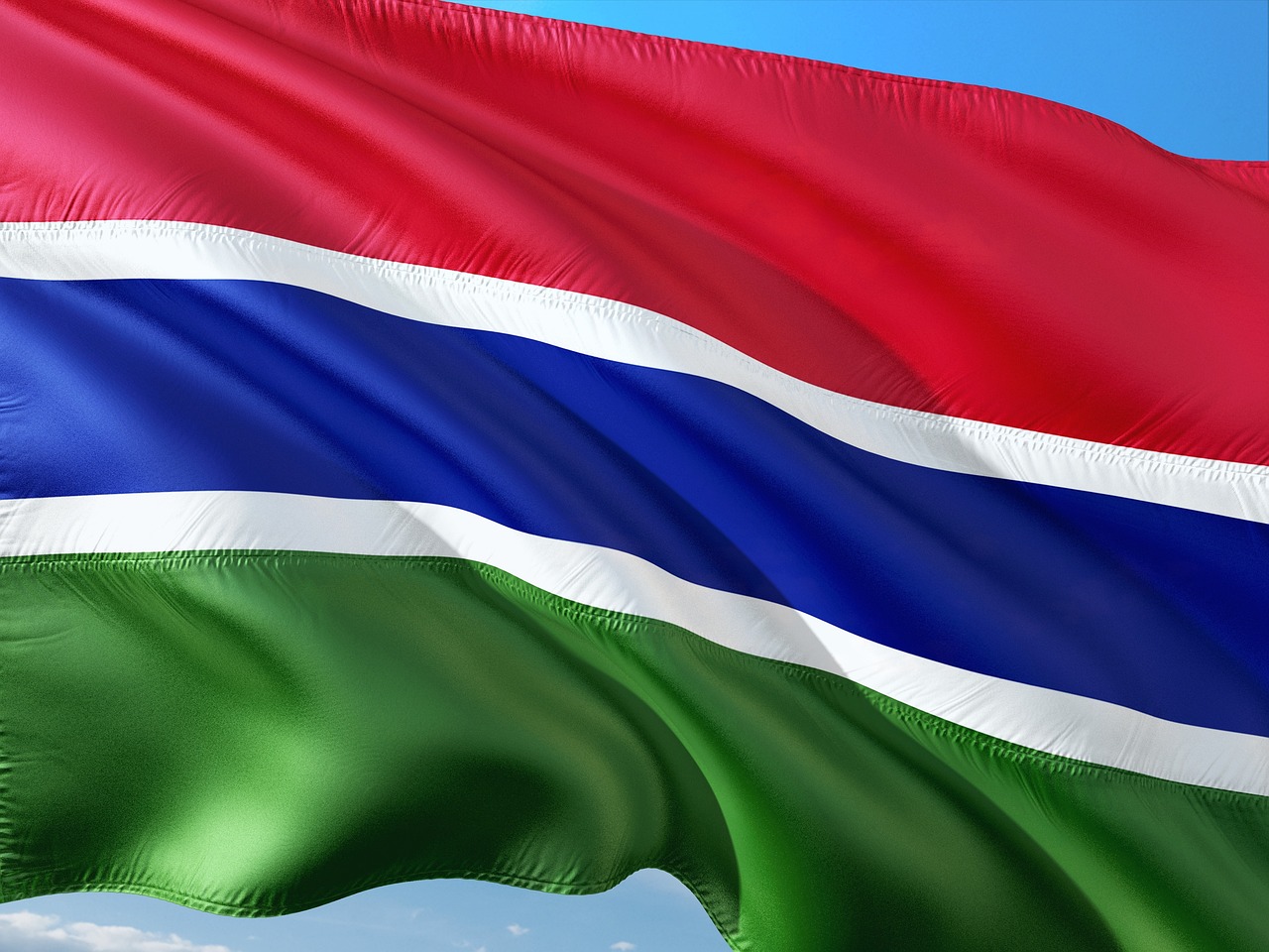Flag of The Gambia (photo credit: jorono via pixabay)