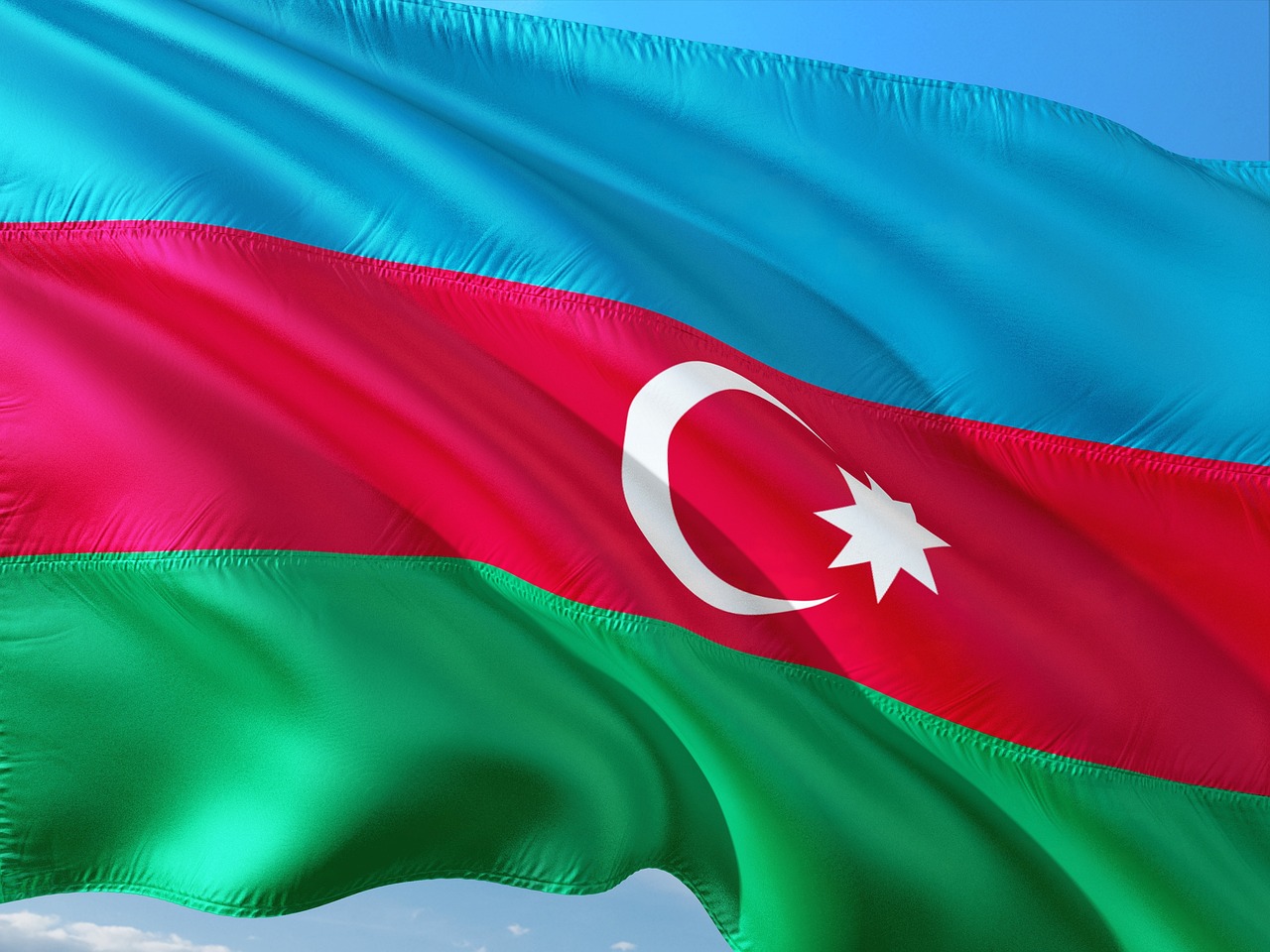 Flag of Azerbaijan (photo credit: jorono via pixabay)