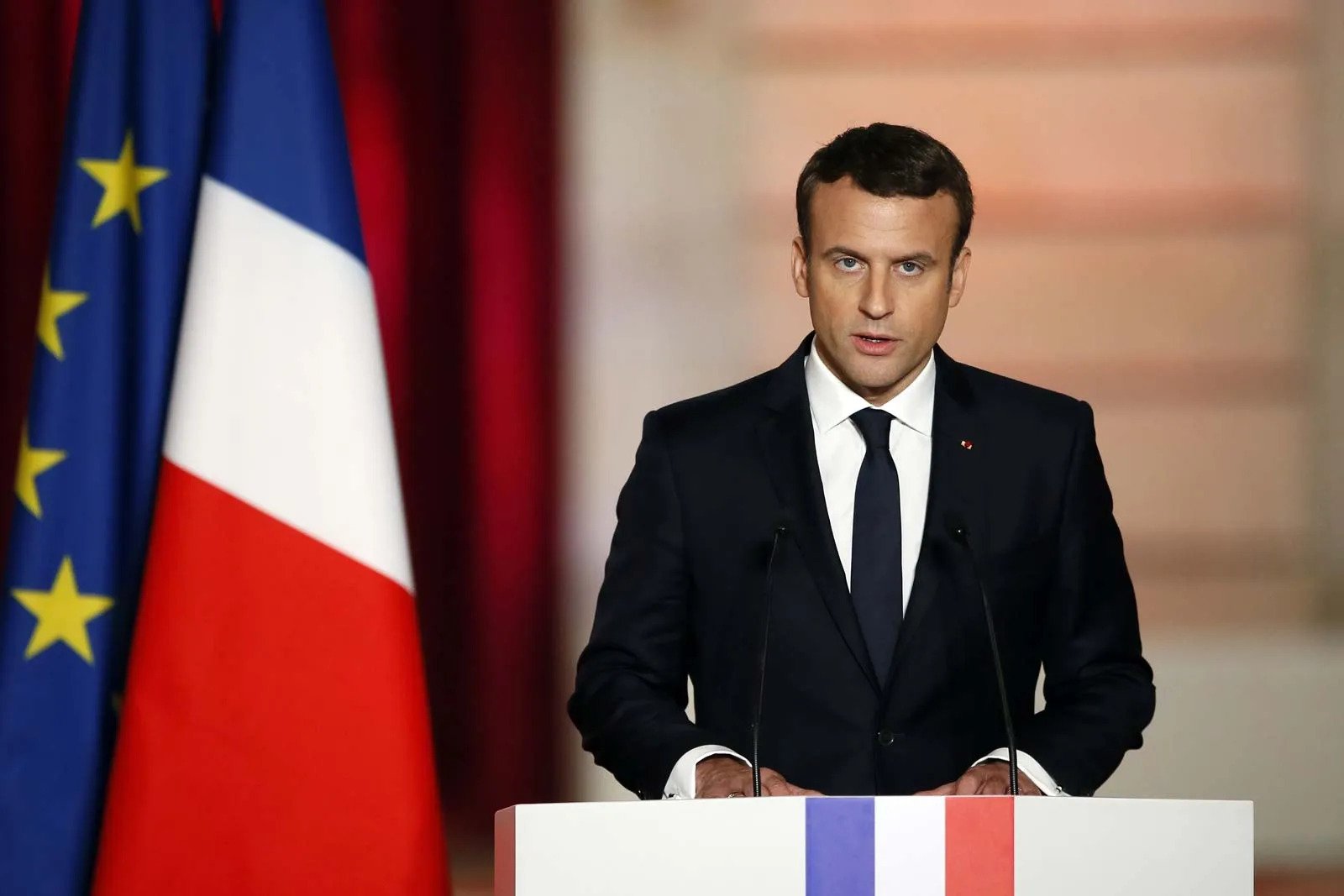 French President Emmanuel Macron (photo credit: Britannica)