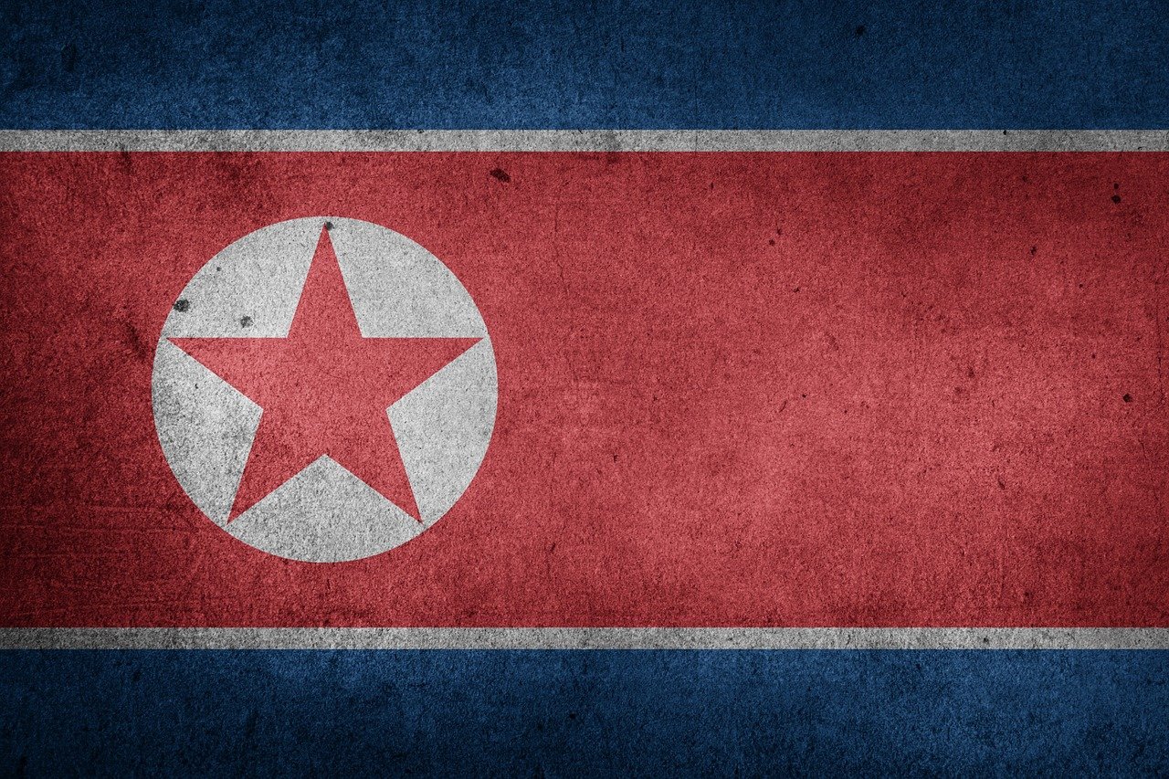 Flag of Democratic People's Republic of Korea (photo credit: Chickenonline via pixabay)