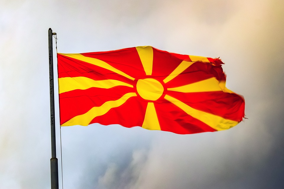 Flag of North Macedonia (photo credit: dimitrisvetsikas1969 via pixabay)