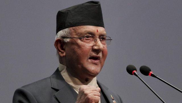 Nepal’s Prime Minister Khadga Prasad Oli addresses the Parliament, in Kathmandu, Nepal. (photo credit AP)