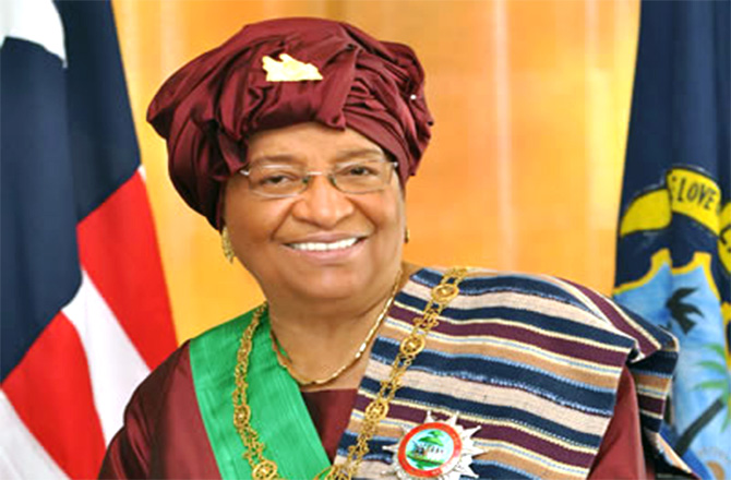 Liberia's President Sirleaf Johnson