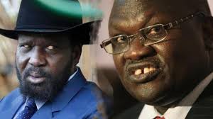 L2R:President Kiir and Former Vice President Machar, the men at the centre of th