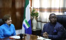 President of Sierra Leone, Julius Maada Bio (right) (photo credit: Global Partnership for Education/flickr)