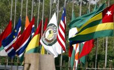 Flags of ECOWAS member states (photo credit: Pius Utomi Ekpei/AFP/Getty)
