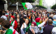 Algerian protesters (photo credit: Saddek Hamlaoui via Shutterstock)
