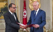 Tunisian head of government, Hichem Mechichi, and President Kais Saied (photo credit: DR)