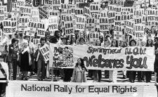 People march on the Capitol Building in Springfield to urge approval of ERA in 1978 (photo credit: AP)