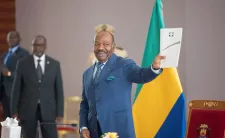 President Ali Bongo Ondimba presents the 2023 amendments to the Constitution (photo credit: President of Gabon via Facebook)