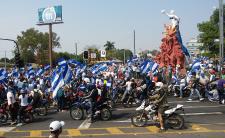 Anti-government protest in Nicaragua in 2018 (photo credit: El Arzobispo via Wikimedia Commons)
