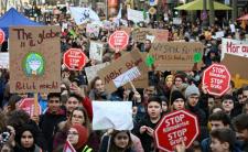 Young people in Germany demonstrate against climate change (photo credit: DPA)