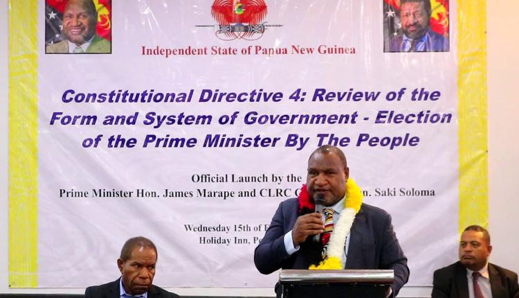 Prime Minister James Marape launches Review of the Form and System of Government, 15 February 2023 (photo credit: Papua New Guinea Constitutional & Law Reform Commission - CLRC via Facebook)