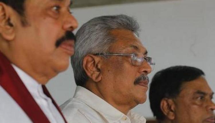 L-R: Prime Minister Mahinda Rajapaksa, President Gotabaya Rajapaksa, Former Minister of Finance Basil Rajapaksa (photo credit: The Hindu)