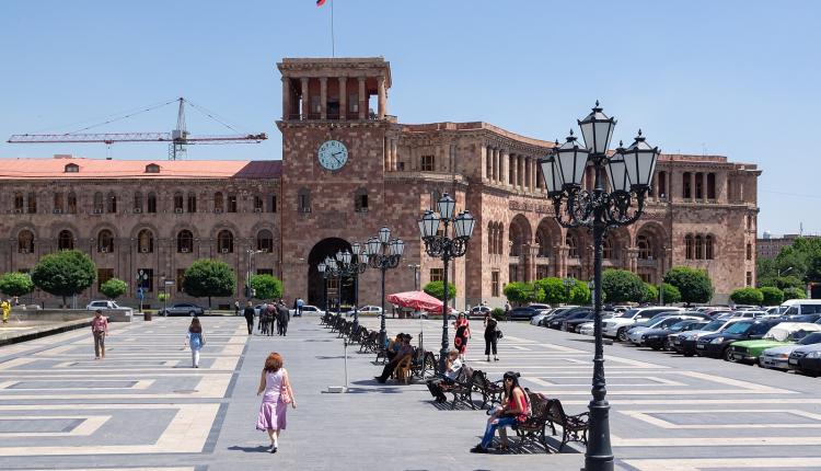 Government House in Yerevan, Armenia (credit: Vyacheslav Argenberg via Wikimedia Commons)