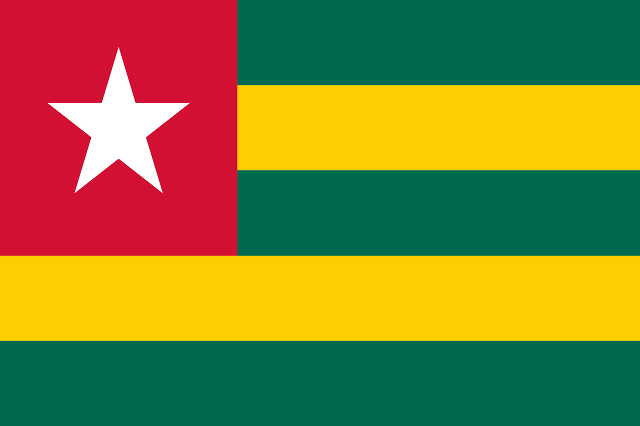 Flag of Togo (photo credit: OpenClipart-Vectors via pixabay) Flag of Togo (photo credit: OpenClipart-Vectors via pixabay)