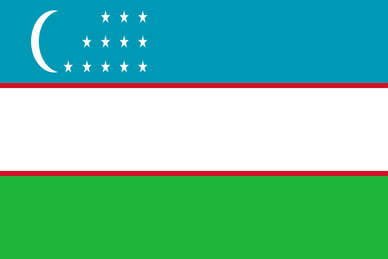 Flag of Uzbekistan (photo credit: pixabay / OpenClipart-Vectors)